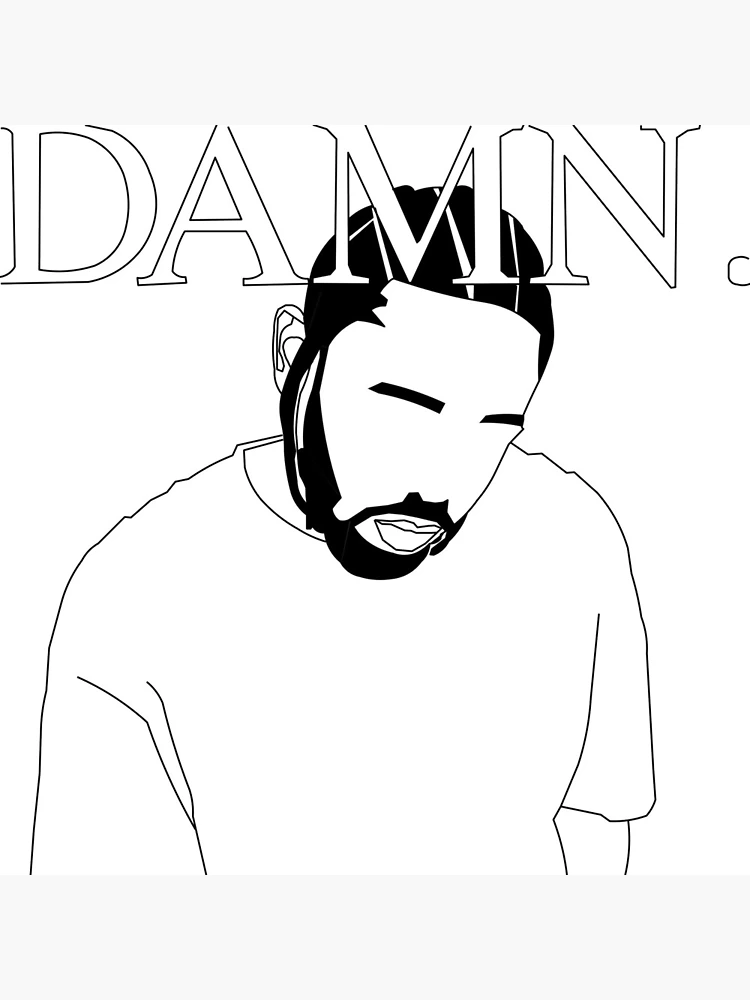 Kendrick Lamar DAMN. Album Cover 5 Layer Stencil Set