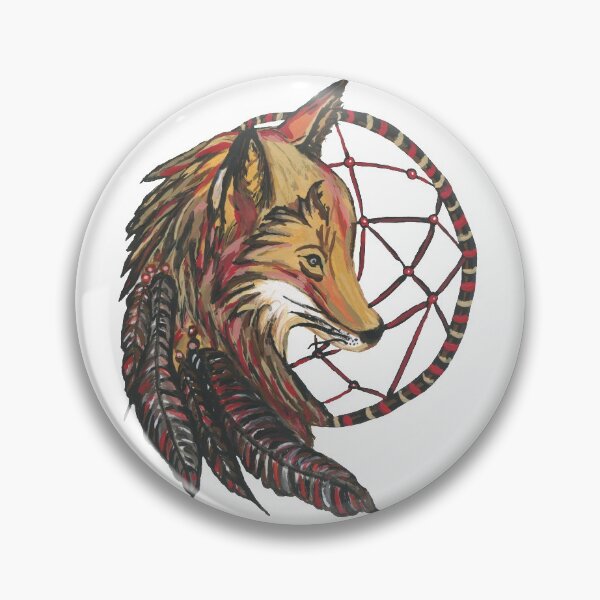 Item preview, Indian dream catcher with fox's head designed and sold by BebiCervin.