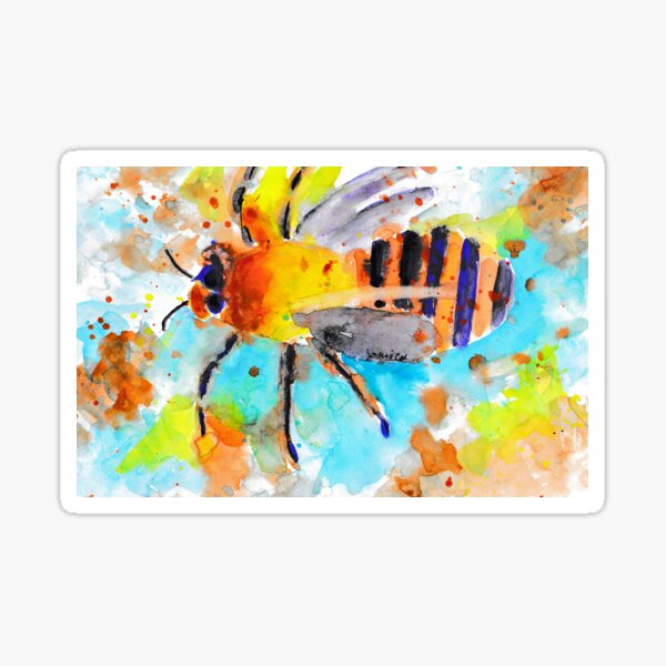 Watercolour bee Sticker