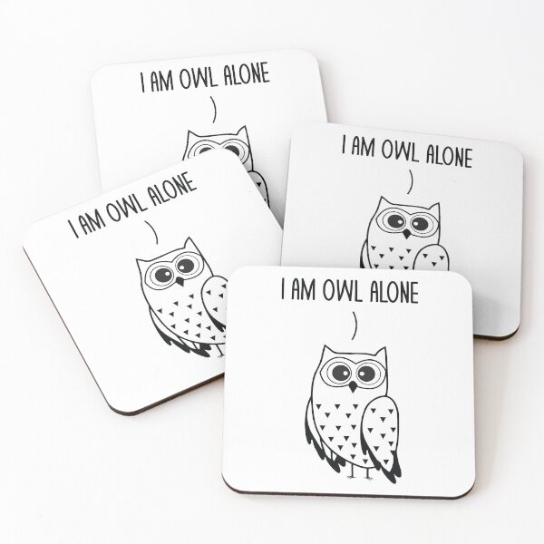 Item preview, I'm Owl Alone Funny Owl Lovers Pun Dad Jokes Humor designed and sold by mrsmitful.
