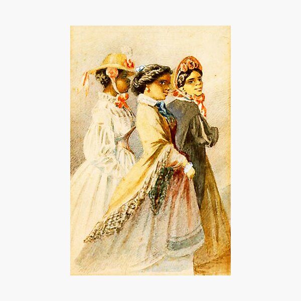 Creole Women Of Color Taking The Air- Édouard Marquis Photographic Print