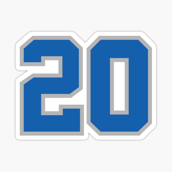 Barry Sanders #20' Sticker for Sale by HeyBeardMon