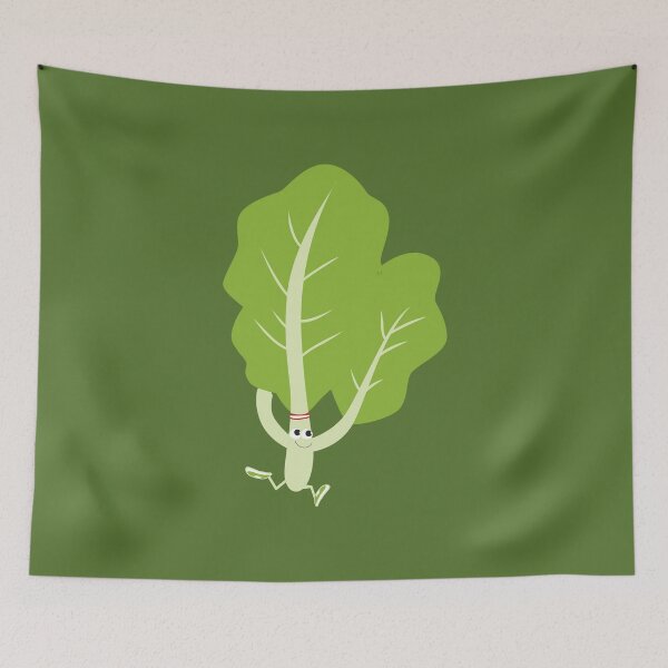 Item preview, Cut and funny Cartoon Running Kale designed and sold by Hedgie Designs.