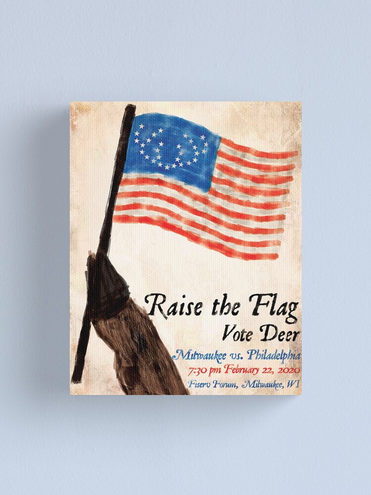 Alternate view of Raise the Flag Canvas Print