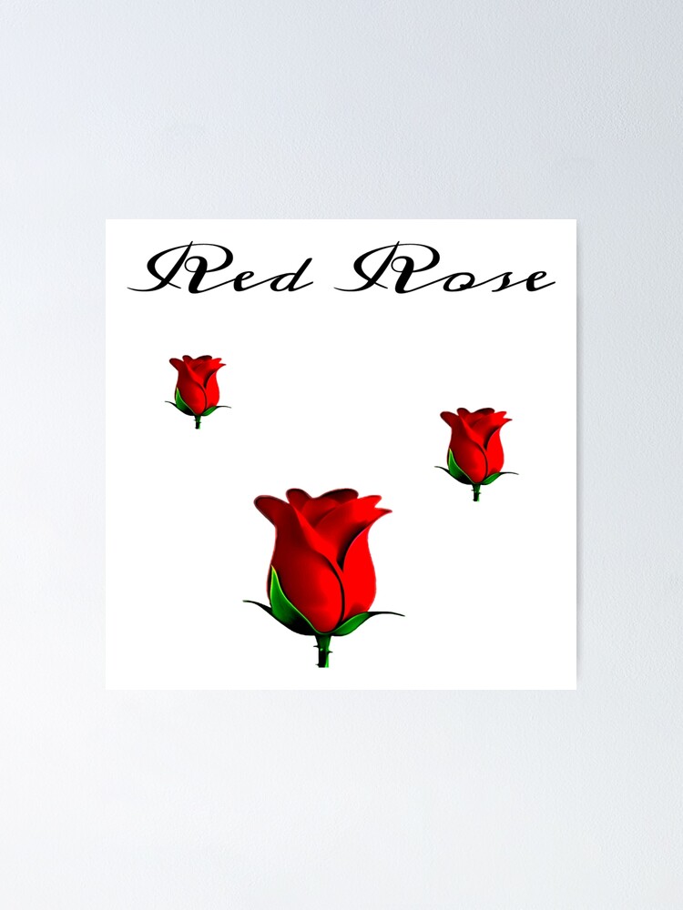 "Emoji Three emojis of red roses with the classy text" Poster for Sale