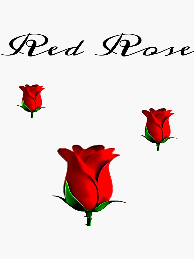 "Emoji Three emojis of red roses with the classy text" Sticker by