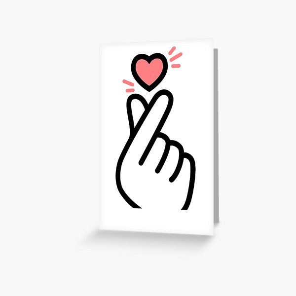 muestra del corazón del dedo Tarjetas de felicitación
