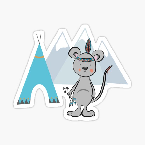 Indianer Maus Sticker