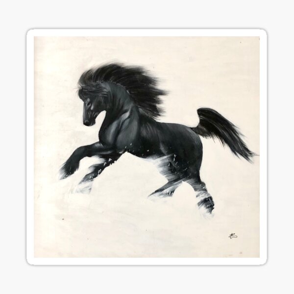 Black Horse Sticker