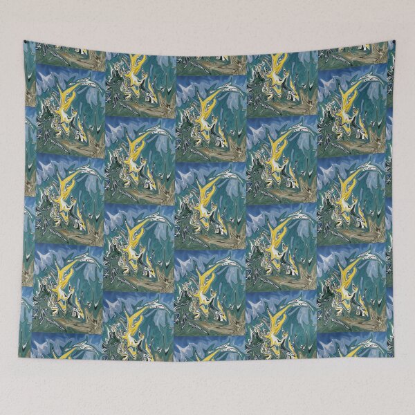 Item preview, Fantasy, splashes, waves, yellow, blue, green, brown, photography, BebiCervin designed and sold by BebiCervin.