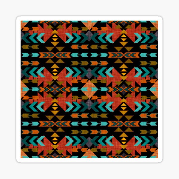 Classic Southwestern Style | Dark Patterns | Cherie's Art(c)2020 Sticker