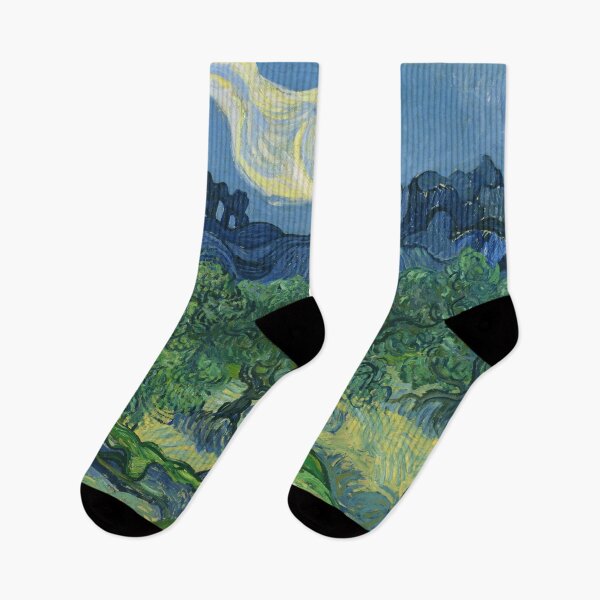 Item preview, Olive Trees with the Alpilles in the Background by Vincent van Gogh (June 1889) designed and sold by allhistory.