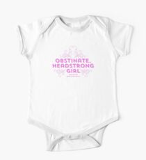 Jane Austen: "Obstinate Headstrong Girl" (Pink) One Piece - Short Sleeve