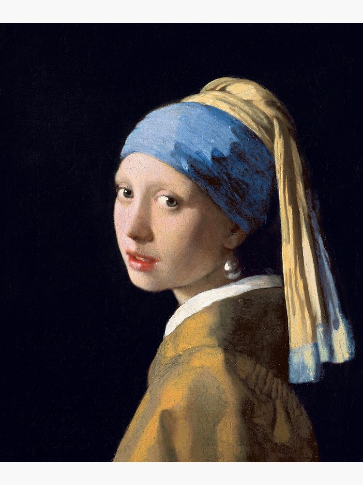 Girl with a Pearl Earring by Johannes Vermeer (1665) by allhistory