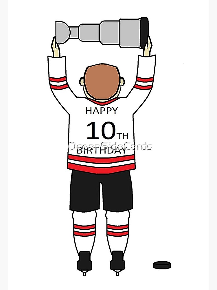 Carte De Vœux Joyeux Anniversaire Hockey Par Oceansidecards Redbubble