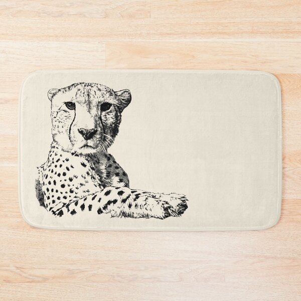 Item preview, Cheetah Animal Portrait black and white (light background) designed and sold by MMMSdesigns.