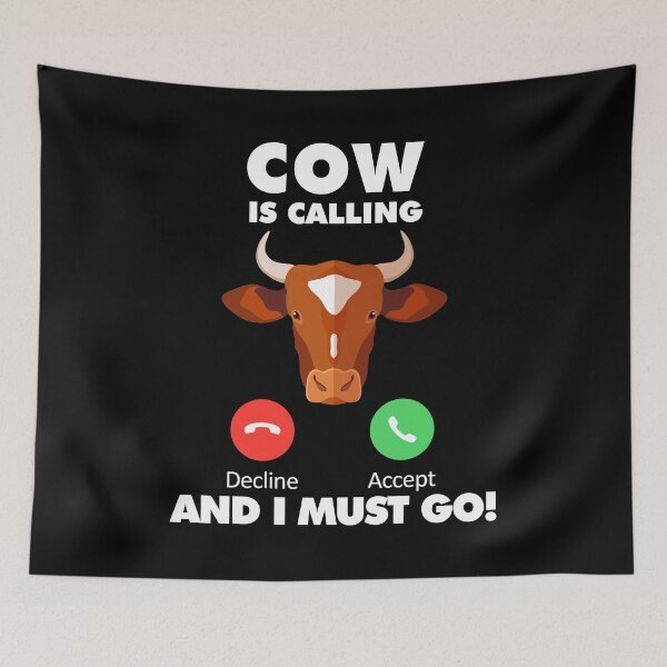 Item preview, My Cow is Calling and I Must Go Animals Lover designed and sold by HelloFromAja.