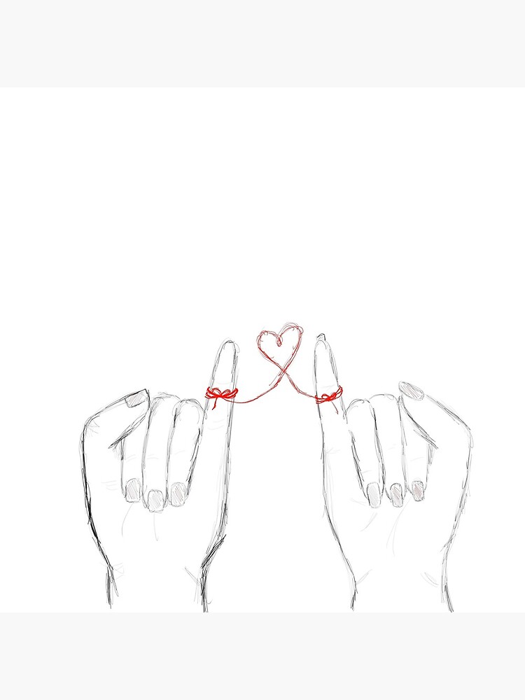 Red String of Fate Art Print for Sale by laracast