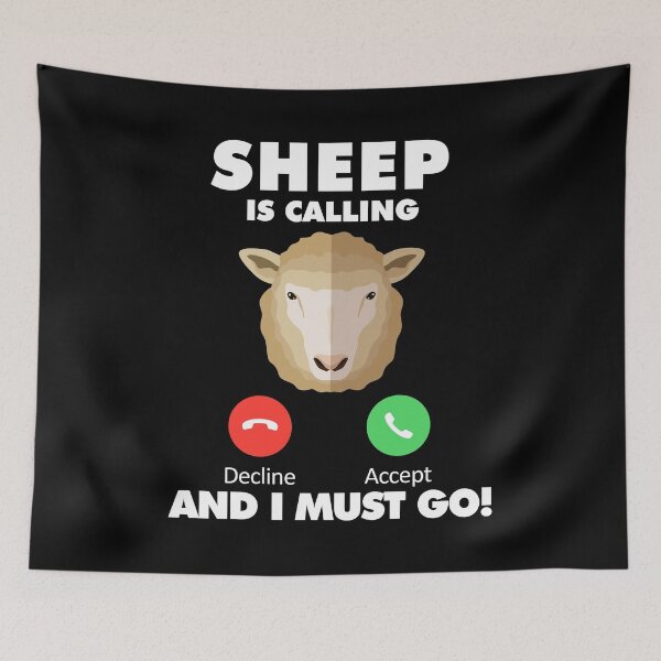 Item preview, My Sheep is Calling and I Must Go Animals Lover designed and sold by HelloFromAja.