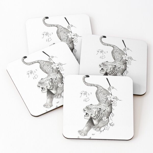 Item preview, Cherry Blossom Tiger B&W designed and sold by Jessieisaninja.
