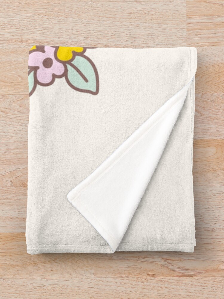 Alternate view of Bubu the Guinea Pig, Easter Guinea Pig in Bunny Costume Throw Blanket