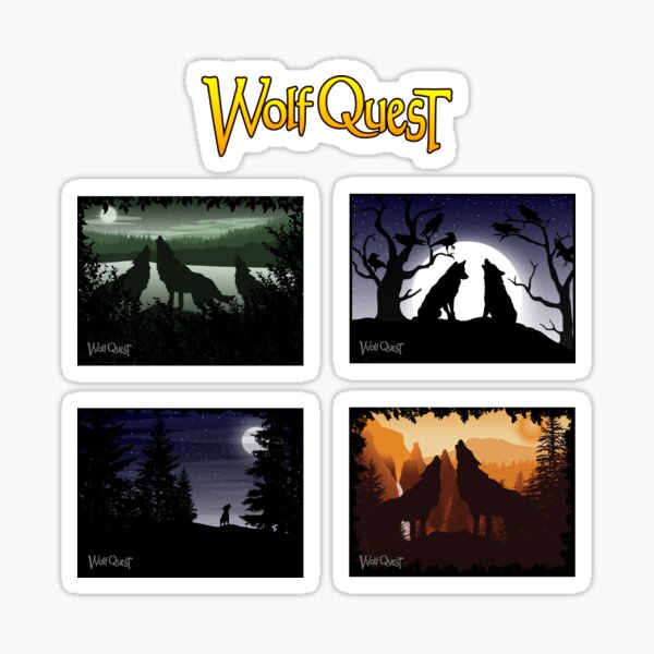 Howl (set of 4) - WolfQuest Dreams Sticker