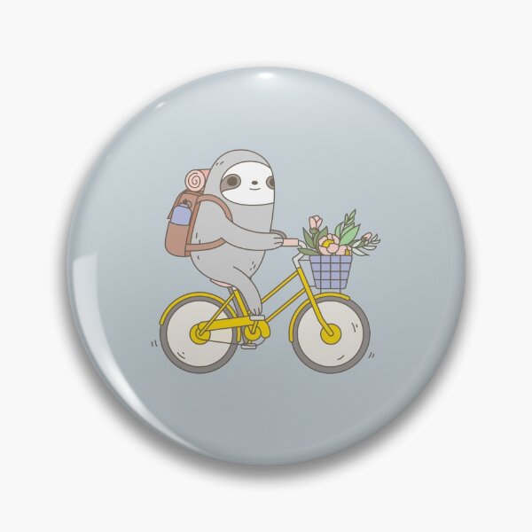 Biking Sloth Pin
