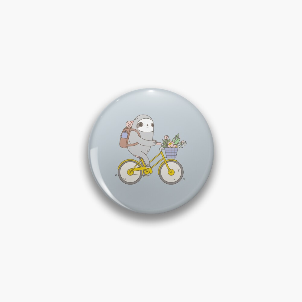 Biking Sloth Pin