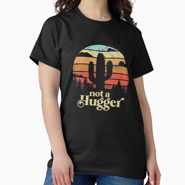 Item preview, Not a Hugger Cactus Tee Funny Retro Vintage Sarcastic  designed and sold by majuga.