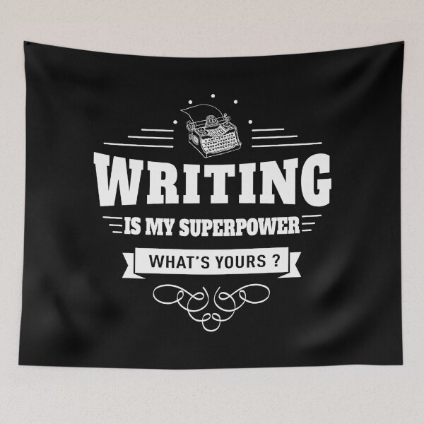 Item preview, Writing is my Superpower (white) designed and sold by DCornel.