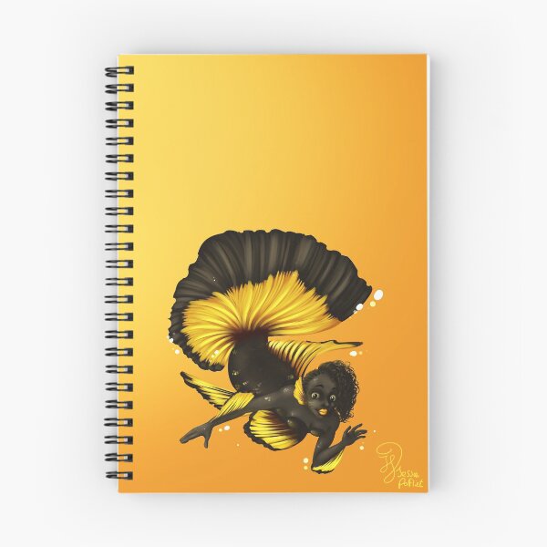 Item preview, Pez beta negro y amarillo designed and sold by DigitalCloud.