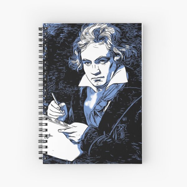 Ludwig van Beethoven, in Classic Blue 2020 Color of the Year Spiral Notebook