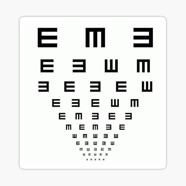 Eye Test Chart Sticker – True Jersey