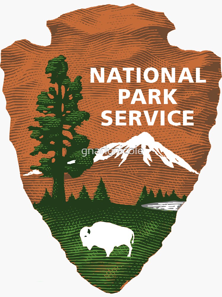 Thumbnail 3 of 3, Sticker, National Park Service designed and sold by gnarlynicole.