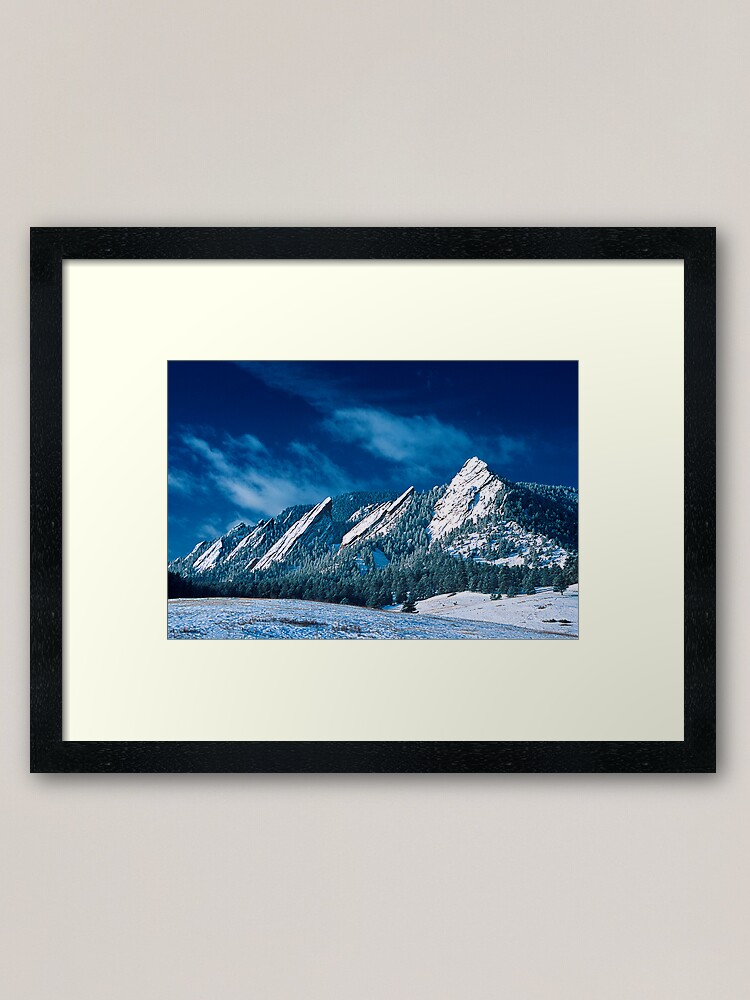 Alternate view of Majestic - The Flatirons of Boulder, Colorado Framed Art Print