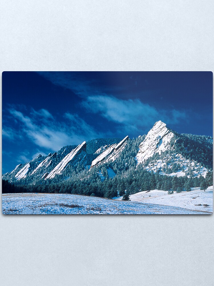 Alternate view of Majestic - The Flatirons of Boulder, Colorado Metal Print