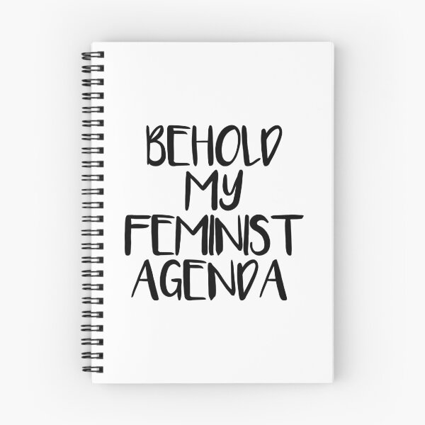 Item preview, BEHOLD MY FEMINIST AGENDA feminist text slogan designed and sold by MacPean.