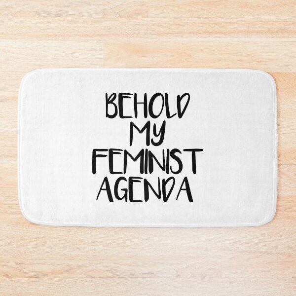 Item preview, BEHOLD MY FEMINIST AGENDA feminist text slogan designed and sold by MacPean.