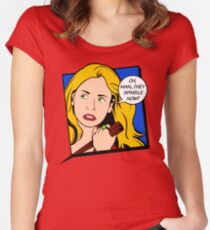 Buffy Pop Art Women's Fitted Scoop T-Shirt