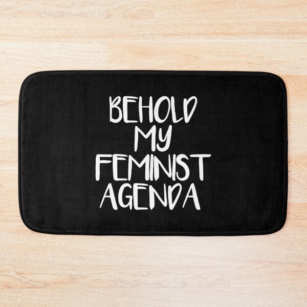 Item preview, BEHOLD MY FEMINIST AGENDA feminist text slogan designed and sold by MacPean.