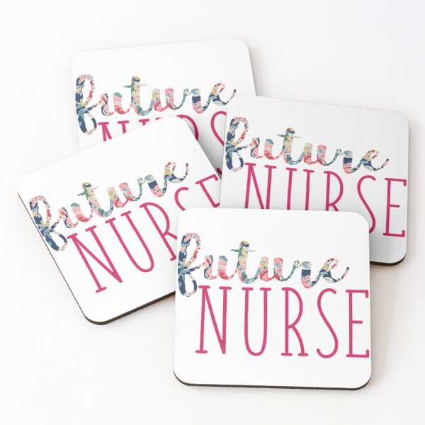 Item preview, Navy Floral with Pink Future Nurse  designed and sold by annmariestowe.