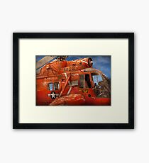 Transportation - Helicopter - Coast guard helicopter Framed Print