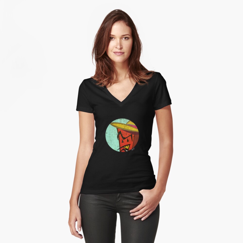 Item preview, Fitted V-Neck T-Shirt designed and sold by yeeeoww.