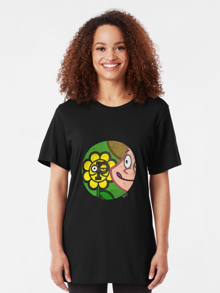 Alternate view of Pfride logo with Mom in a circle Slim Fit T-Shirt