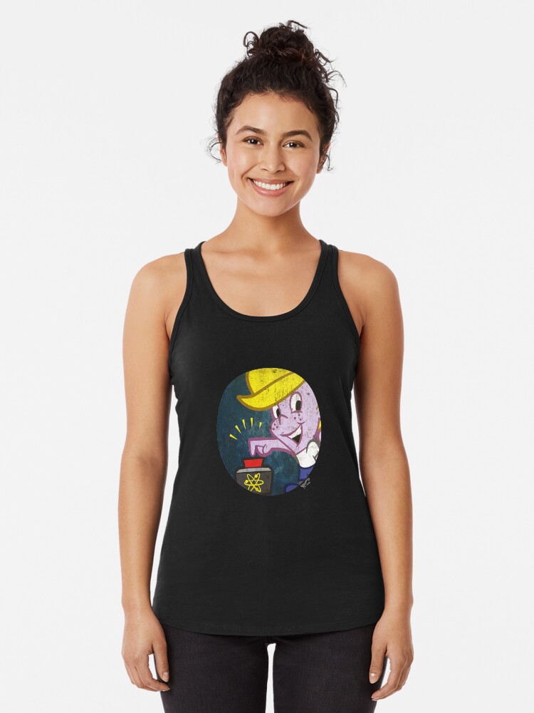 Thumbnail 1 of 3, Racerback Tank Top, "Atomic" Tommy Forceps in a circle designed and sold by yeeeoww.