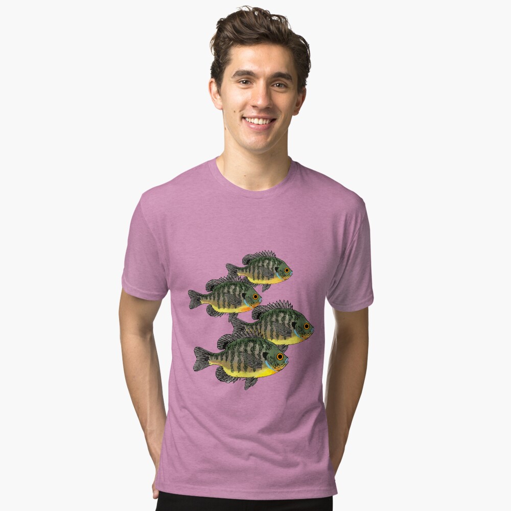 Vista previa del artículo con la obra «Camiseta de tejido mixto», diseñado y vendido por fishfolkart.