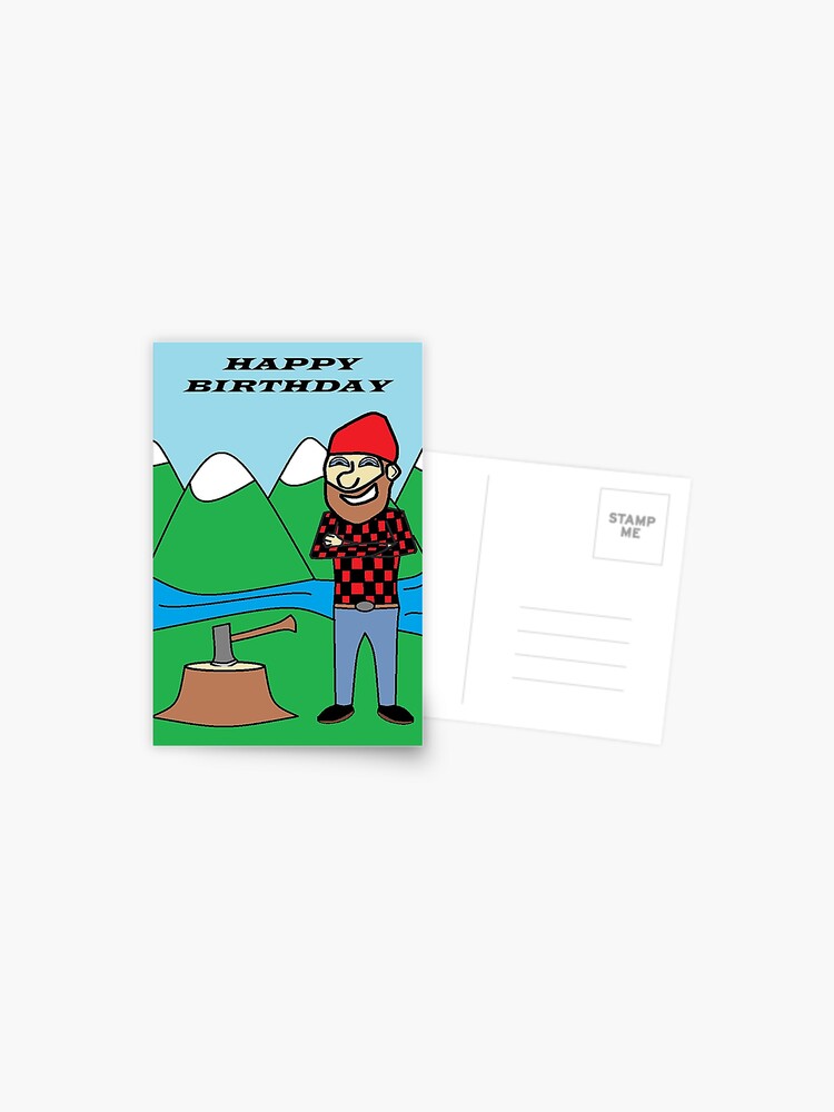 Lumberjack Happy Birthday Postcard By Oceansidecards Redbubble