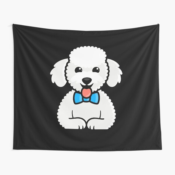 Hund Susser Mannlicher Schwarzer Pudel Wandbehang Von Pethoodnation Redbubble