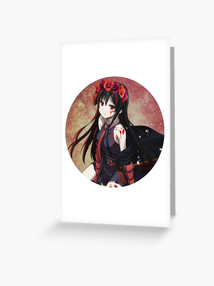 Akame Akame Ga Kill Anime Murasame Greeting Card By Rachelsama Redbubble