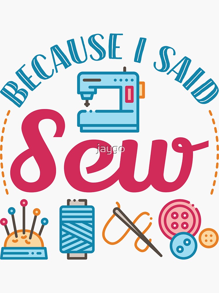 Sewing Notions graphic Sticker for Sale by Pinking-Sher